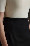 Siyah Beli Lastikli Viscon Örme Etek - 4