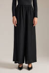 Siyah Beli Lastikli Viscon Pantolon Etek - 3