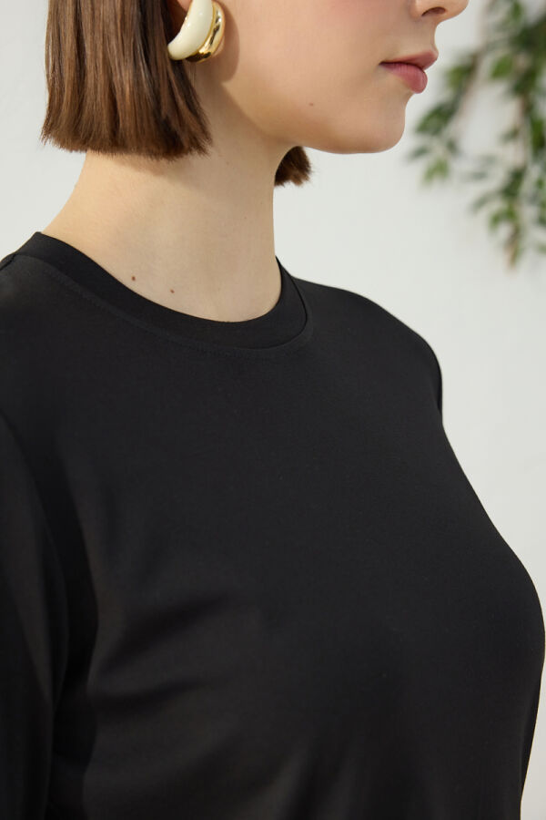 Siyah Bisiklet Yaka Body - 6