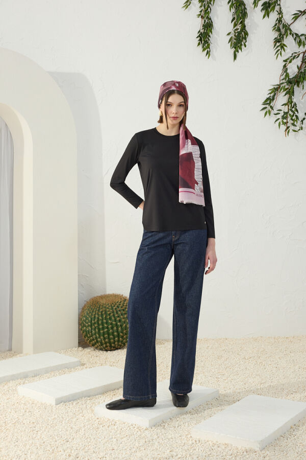 Siyah Bisiklet Yaka Body - 1