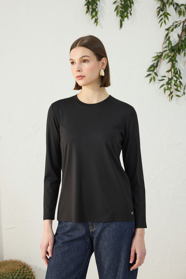 Siyah Bisiklet Yaka Body - 3