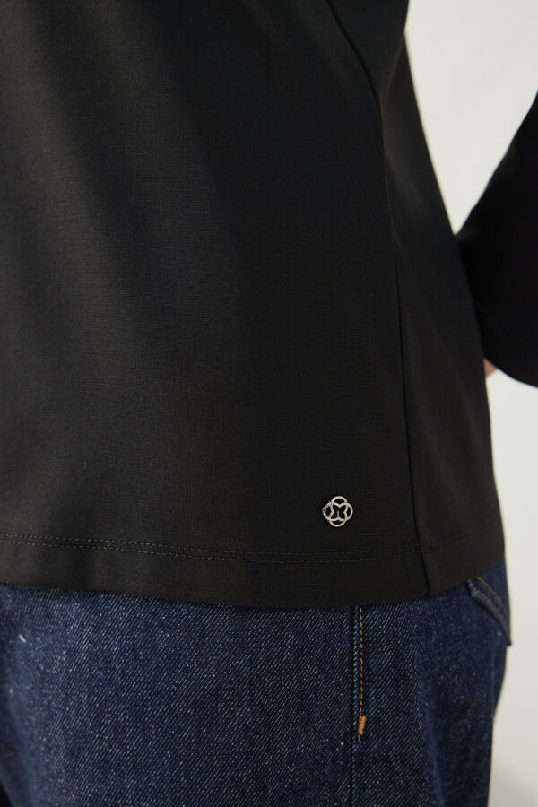 Siyah Bisiklet Yaka Body - 7