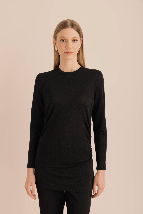 Siyah Bisiklet Yaka Body - 1