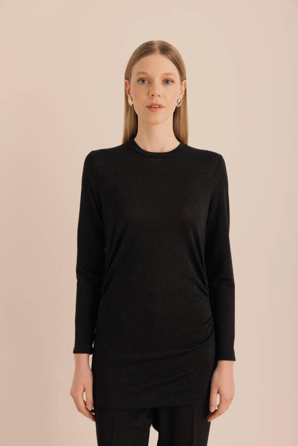 Siyah Bisiklet Yaka Body - 6