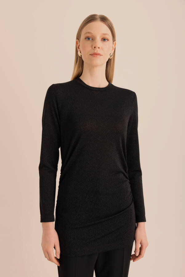 Siyah Bisiklet Yaka Body - 4