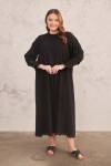 Siyah Brode İşlemeli Pardösü - 2