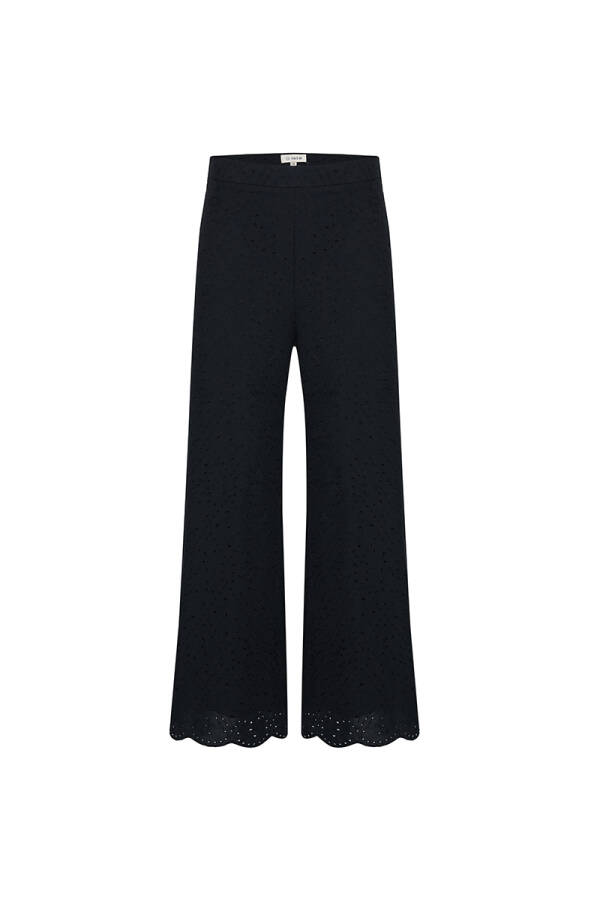Siyah Brode Pantolon - 1