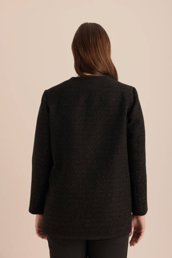 Siyah Cepleri Metalk Toka Detaylı Kap - 7