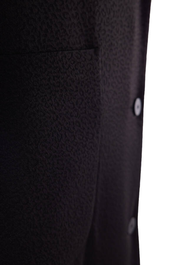 Siyah Cepli Şal Yaka Uzun Hırka - Aker (1)