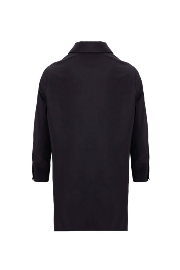 Siyah Çiçek Baskı Detaylı Tunik - 3