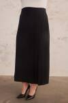 Siyah Çift Pile Detaylı Etek - 5