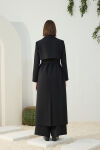 Siyah Çift Rüzgarlı Pardösü - 7