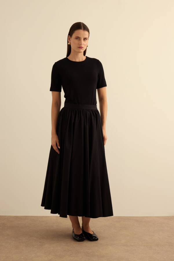 Siyah Cotton Etek - Aker