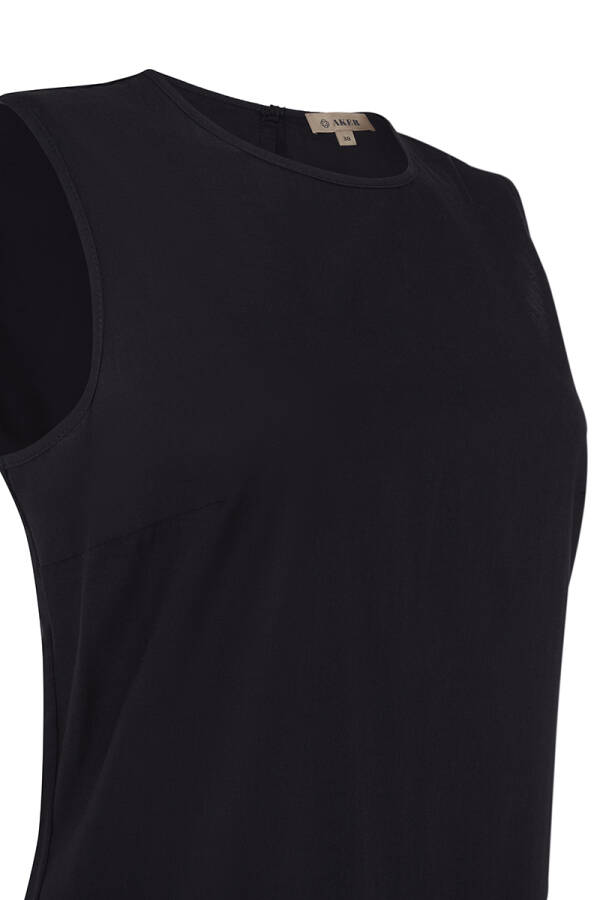 Siyah Cotton Jüpon Elbise - Aker (1)