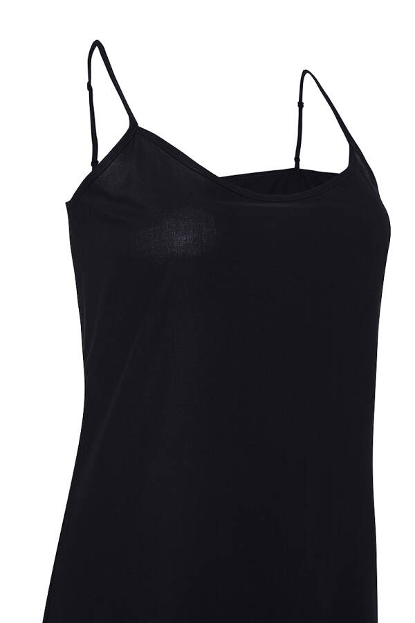 Siyah Cotton Jüpon Elbise - 2