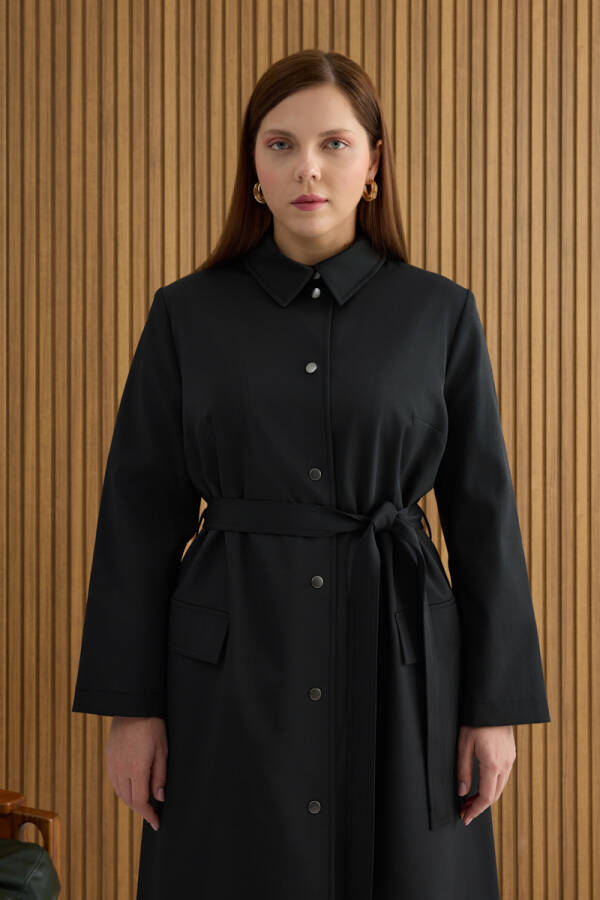 Siyah Cotton Pardösü - 4