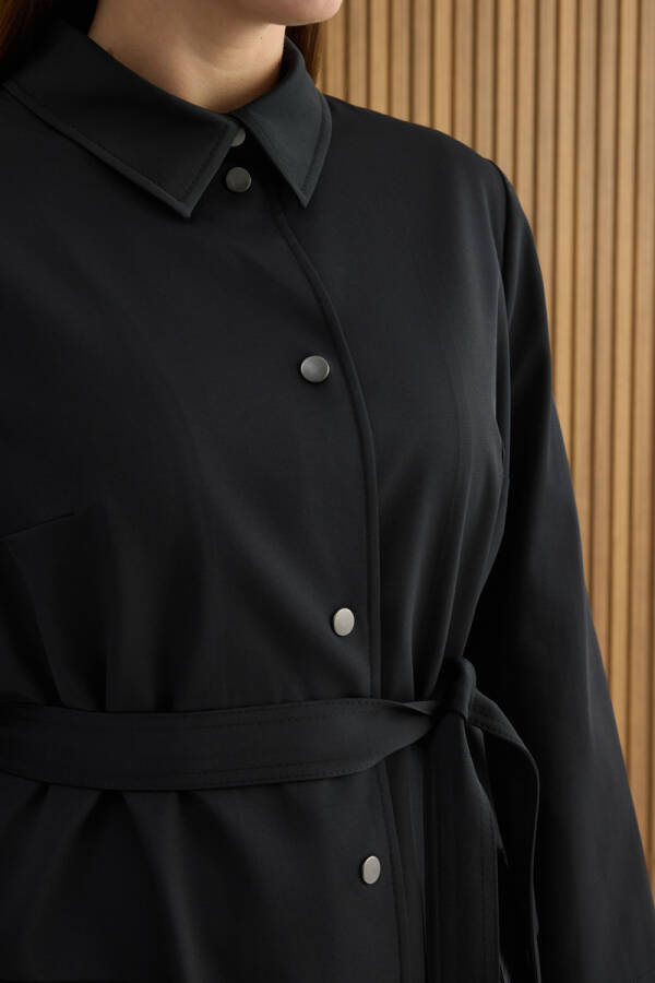 Siyah Cotton Pardösü - 5