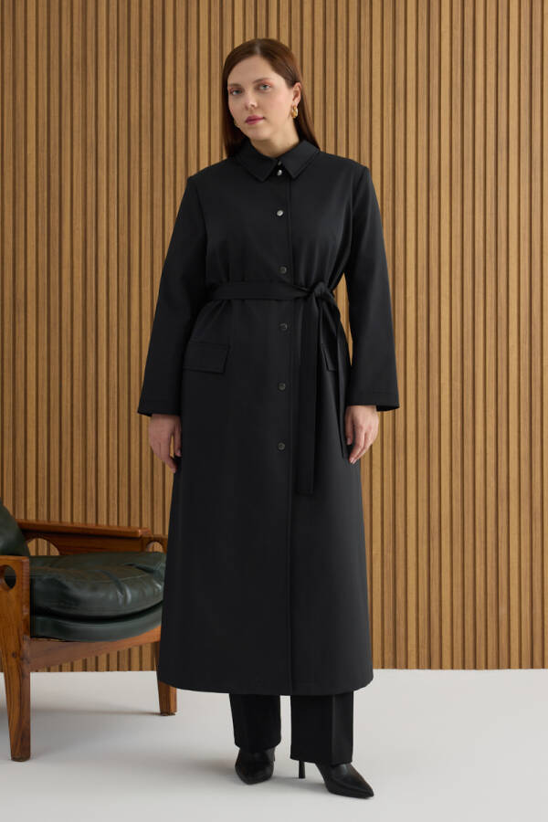 Siyah Cotton Pardösü - Aker (1)