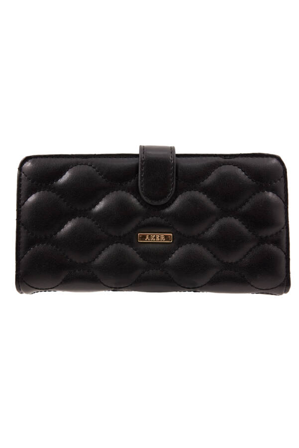 Siyah CZDN30009 DİKDÖRTGEN ÇITÇITLI CÜZDAN - Aker