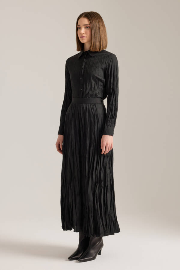 Siyah Kraşlı Cotton Etek - Aker (1)