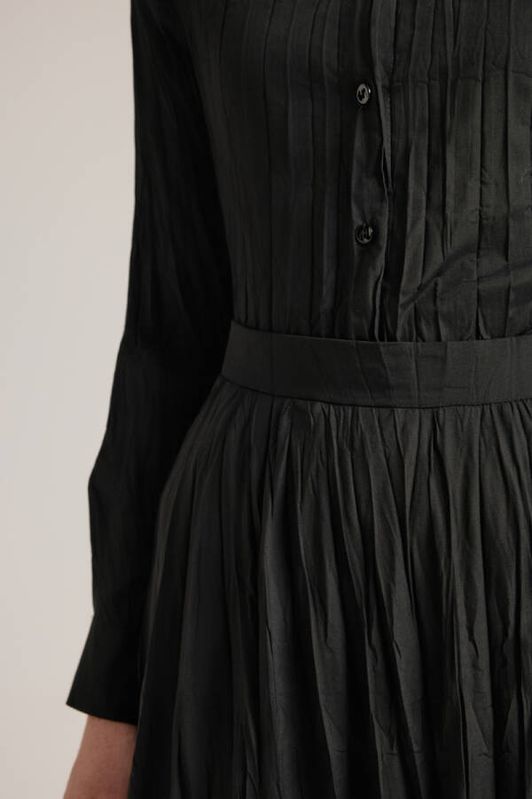 Siyah Kraşlı Cotton Etek - 3