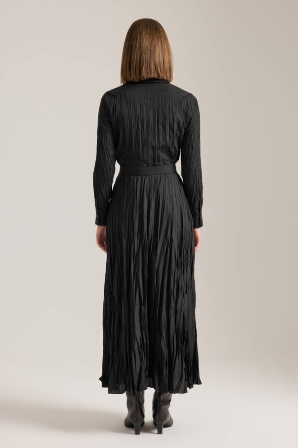 Siyah Kraşlı Cotton Etek - 5