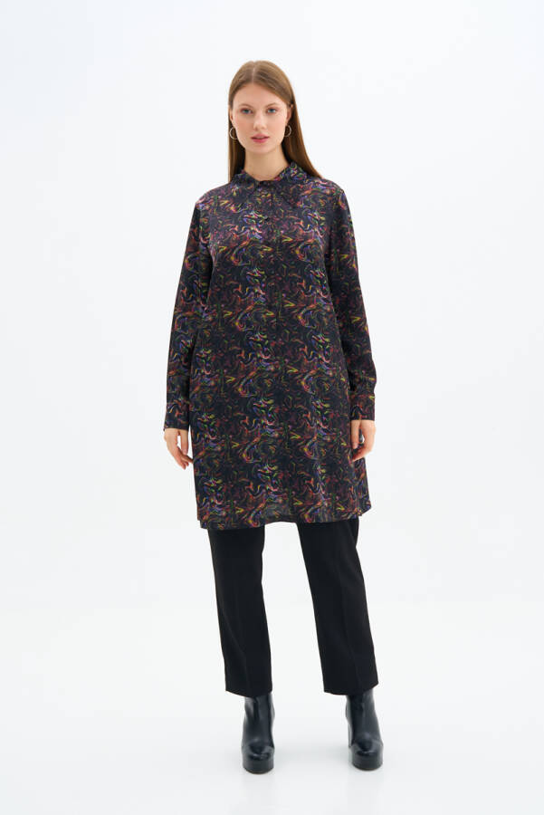 Siyah Desenli Tunik - 2