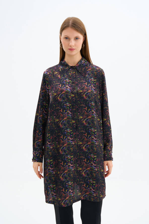 Siyah Desenli Tunik - 3