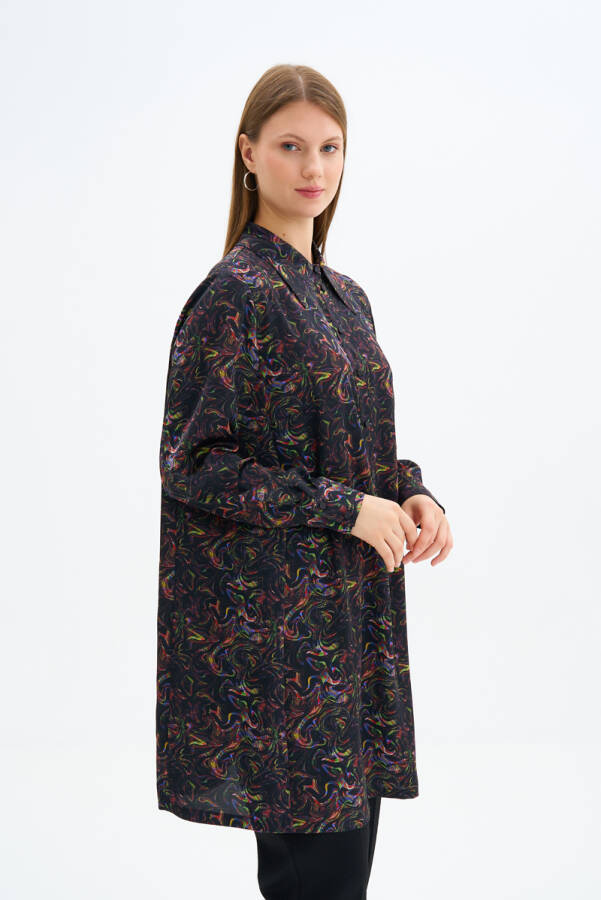 Siyah Desenli Tunik - 4