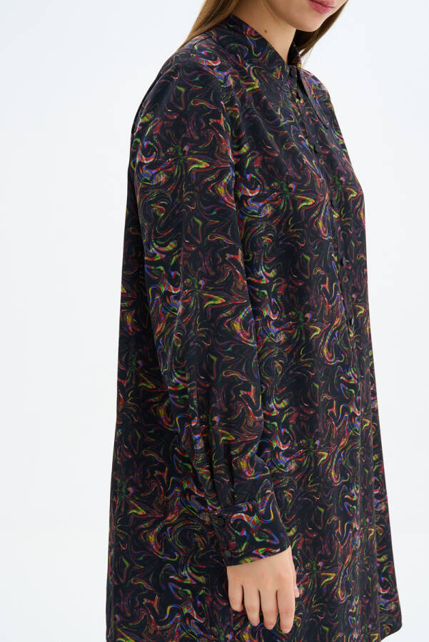 Siyah Desenli Tunik - 5