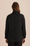 Siyah Detaylı Düğmeli Gömlek - 6