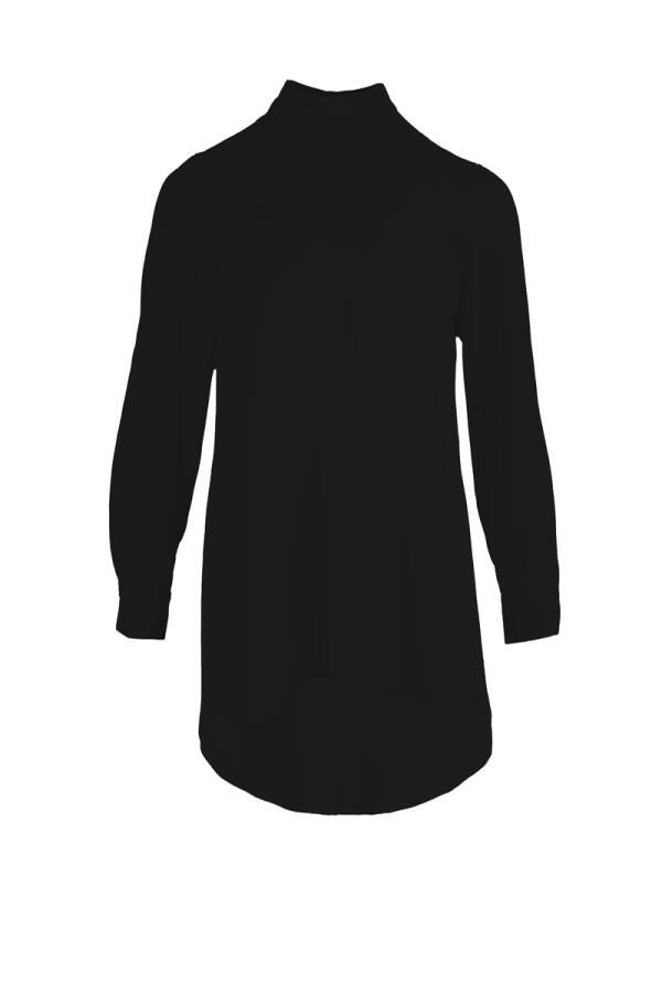 Siyah Dik Yaka Bluz - 1