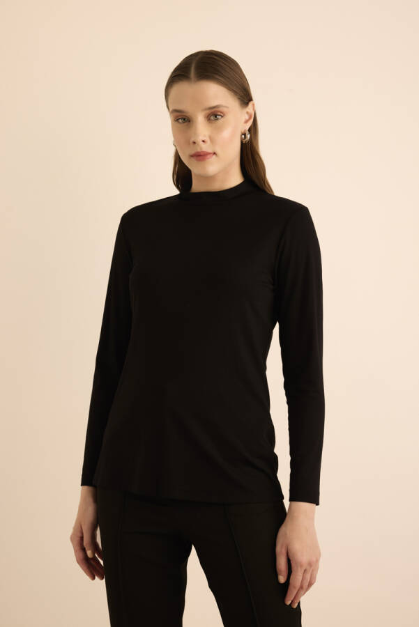 Siyah Dik Yaka Body - Aker