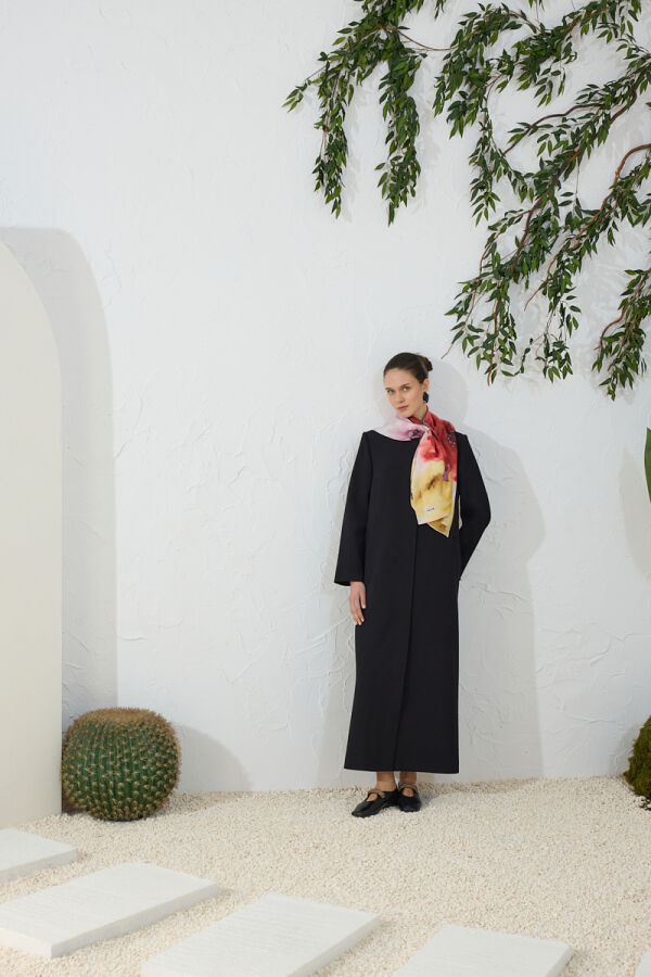 Siyah Dik Yaka Klasik Pardösü - 1