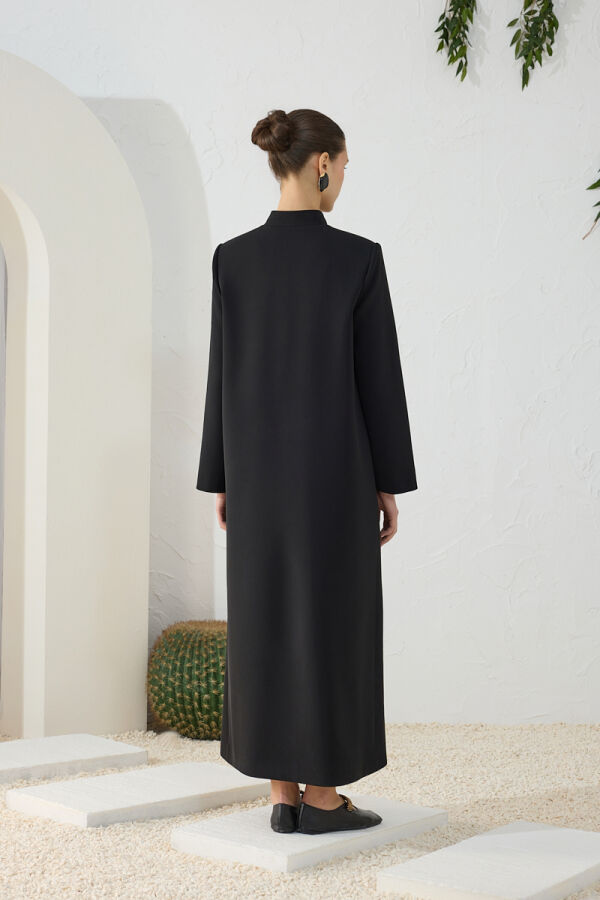 Siyah Dik Yaka Klasik Pardösü - 6
