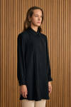 Siyah Dikiş Detaylı Tunik - 3