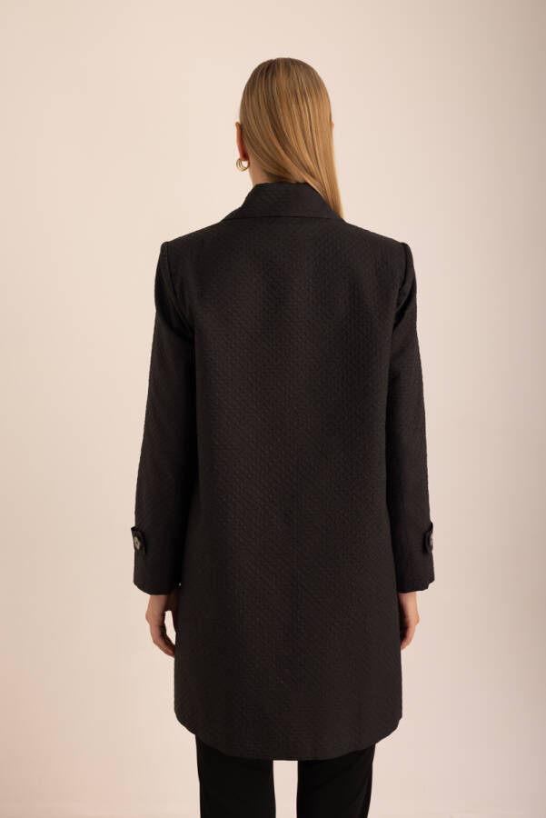 Siyah Kumaşı Dokulu Su İtici Özellikli Kap - 6