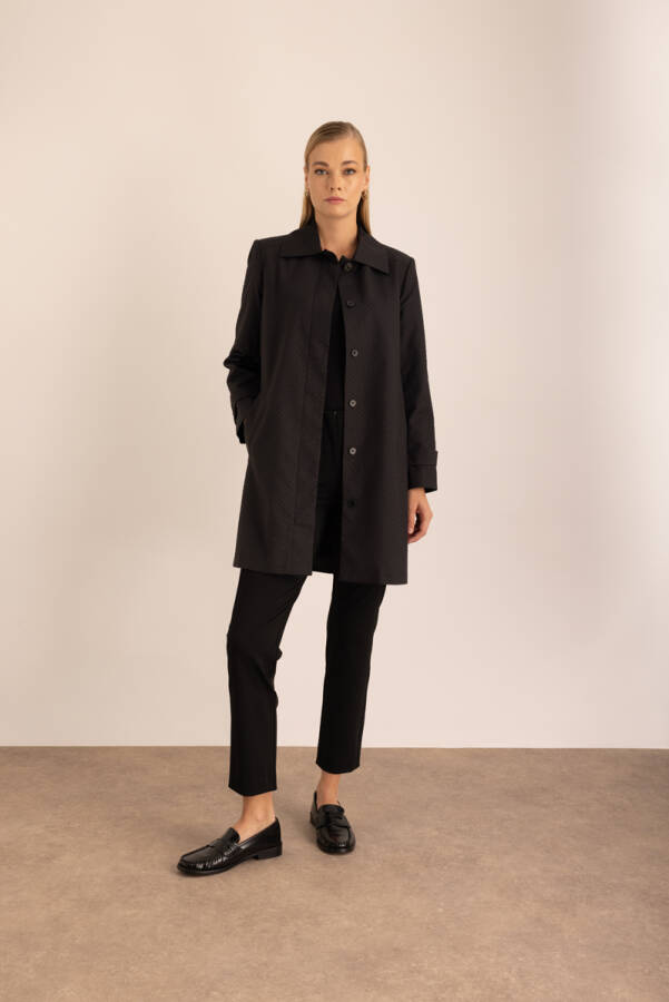 Siyah Kumaşı Dokulu Su İtici Özellikli Kap - Aker