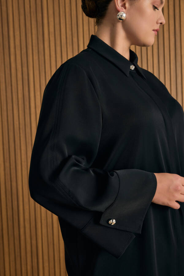 Siyah Dokuma Bluz - 5