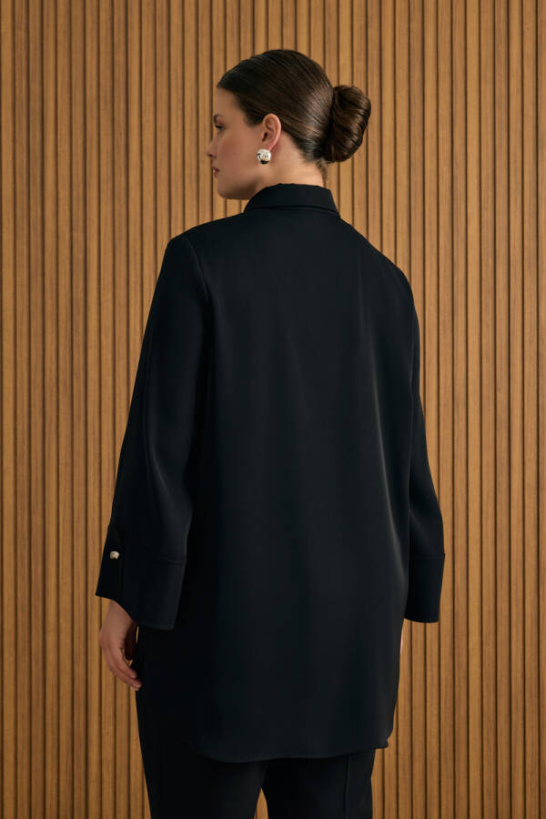 Siyah Dokuma Bluz - 6