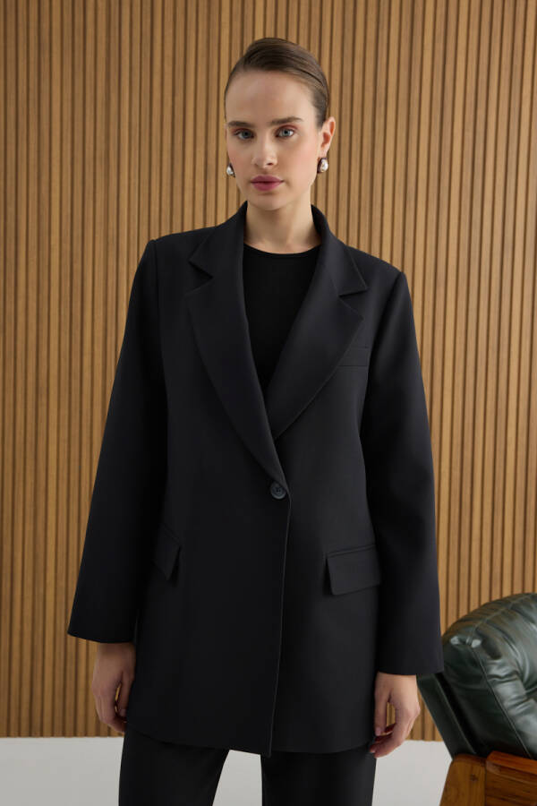 Siyah Dokuma Ceket - 2