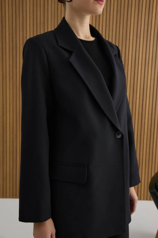 Siyah Dokuma Ceket - 3