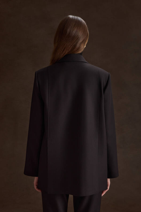 Siyah Dokuma Ceket - 6