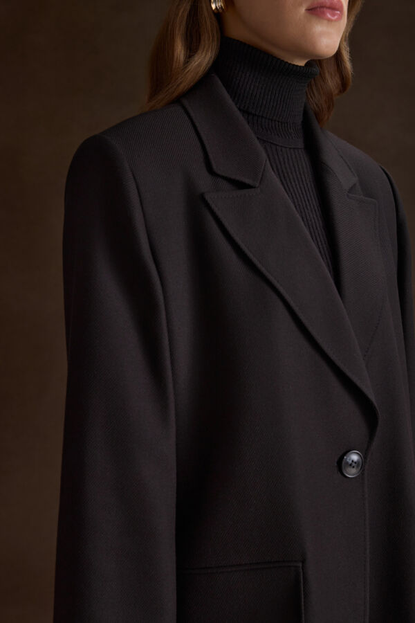 Siyah Dokuma Ceket - 4