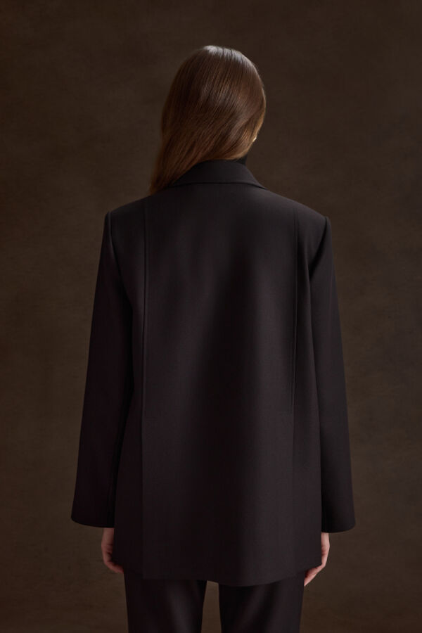 Siyah Dokuma Ceket - 6