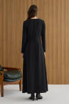 Siyah Dokuma Elbise - 4