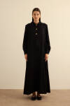 Siyah Dokuma Ferace - 4