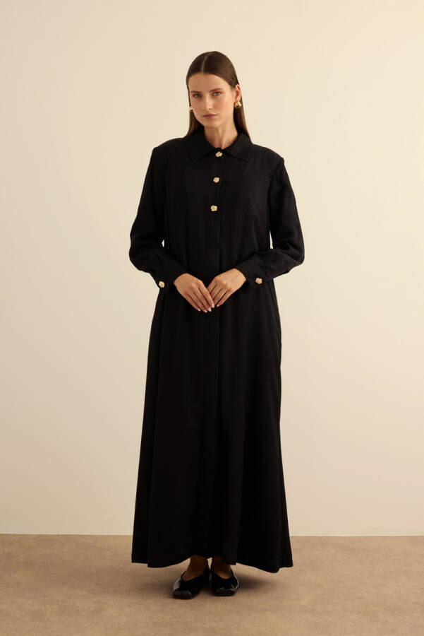 Siyah Dokuma Ferace - Aker (1)