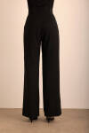 Siyah Dokuma Palazzo Pantolon - 6
