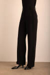 Siyah Dokuma Palazzo Pantolon - 5